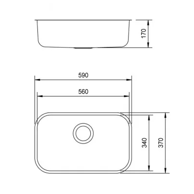 Cuba Tramontina Ret Inox 56X34 Ab Sv 94024/206