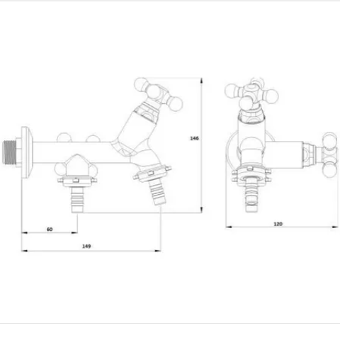 Torneira Viqua Tanque Maruja Br Maq 1130982