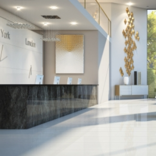 Porcelanato Elizabeth 84X84 Bianco Polido Ret.